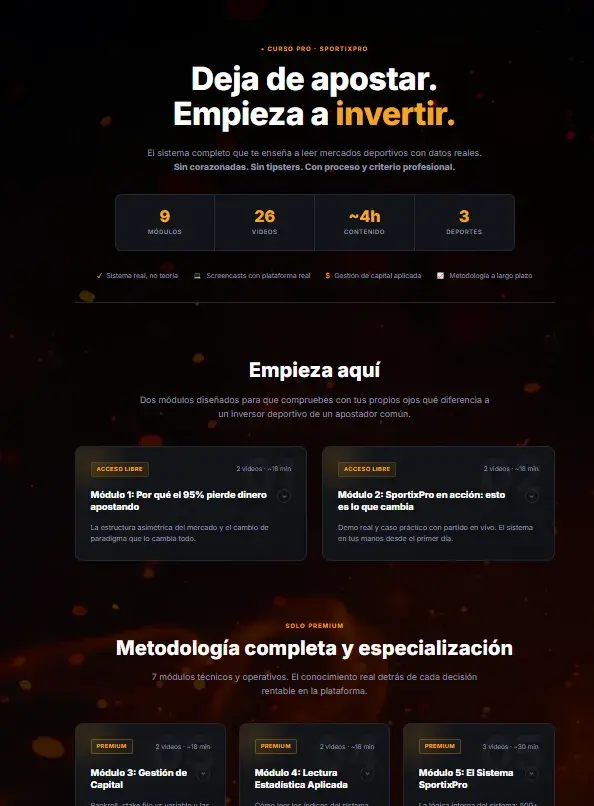 Curso Pro SportixPro